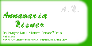 annamaria misner business card